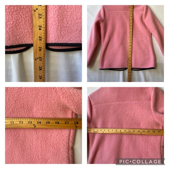 Vintage Talbots Pink Womens Jacket Coat Size Petite Small Full Zip Barbie Fleece - Picture 15 of 15